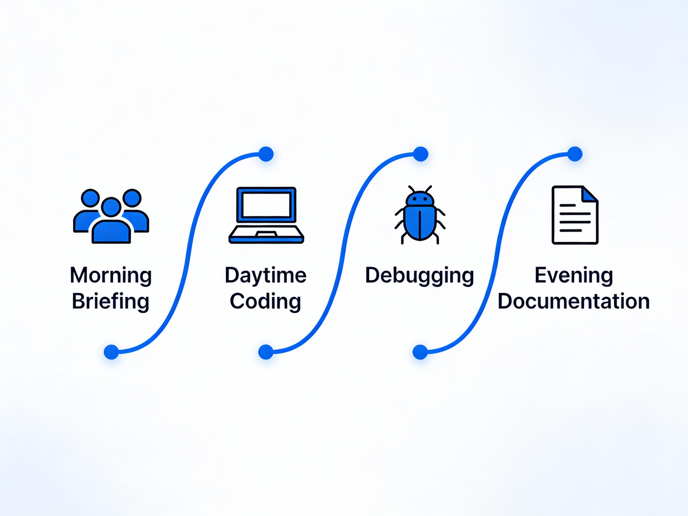 Claude Code Workflow - 4 Schritte: Briefing, Pair Programming, Debugging, Dokumentation